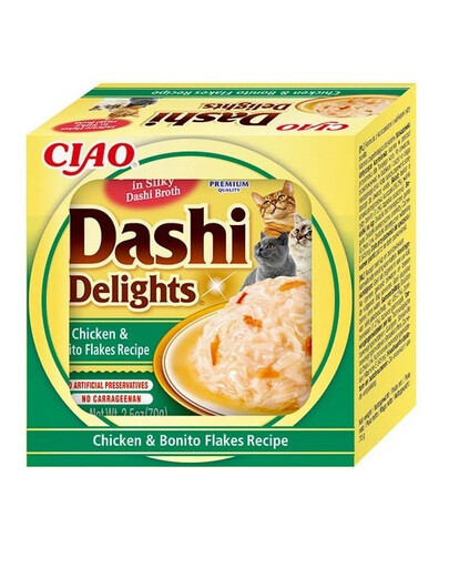 INABA Cat Dashi Delights Kuře a tuňák pruhovaný 70 g