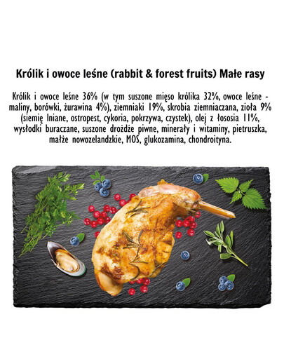 PAKA ZWIERZAKA Seventh Heaven Suché krmivo Králík s lesním ovocem S 1,5 kg