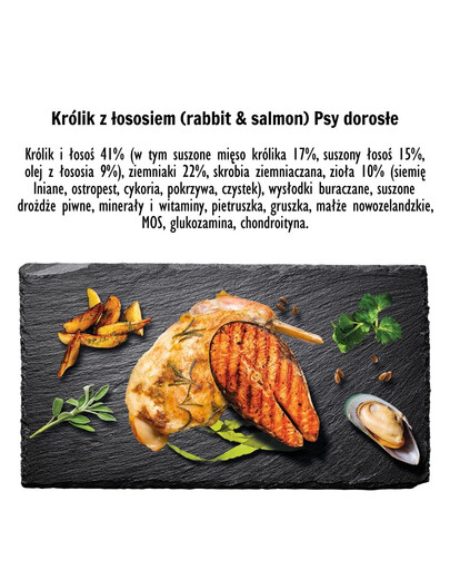 PAKA ZWIERZAKA Seventh Heaven Suché krmivo pro králíky s lososem M 9 kg