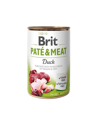 BRIT Pate&Meat duck 400 g kachní paštika pro psy