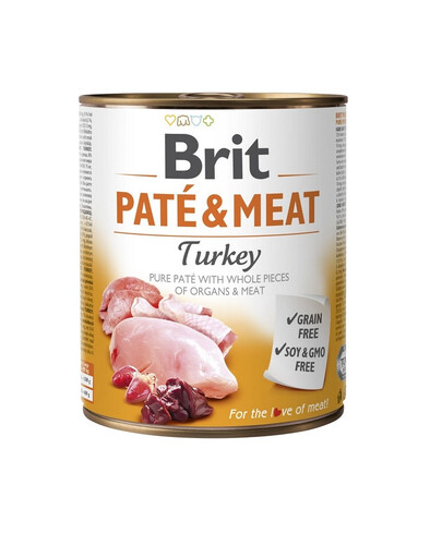 BRIT Pate&Meat krůtí 800 g krůtí paštika pro psy