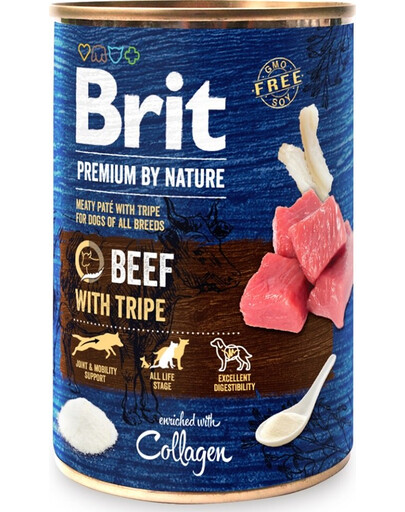 BRIT Premium by Nature Hovězí a dršťky 400 g hovězí maso a vnitřnosti přírodní krmivo pro psy