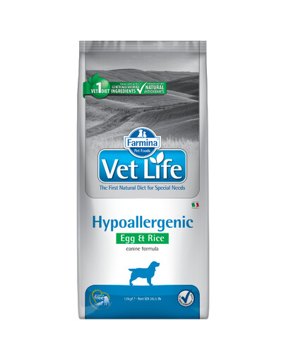 Farmina Vet Life HIPO Egg & Rice DOG granule pro alergické psy 12 kg