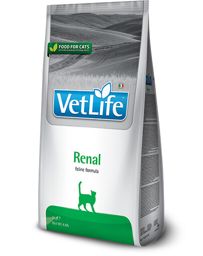 Farmina Vet Life RENAL Cat 2 kg granule pro kočky s onemocněním ledvin a srdečním selháním