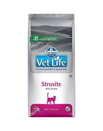 Farmina Vet Life STRUVITE Cat 2 kg granule pro kočky s onemocněním močových cest