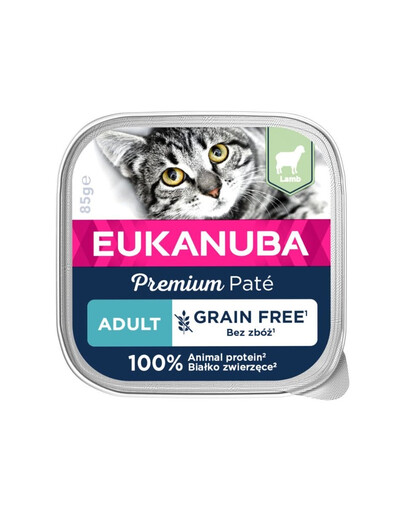 EUKANUBA Grain Free Adult Jehněčí paštika 85 g