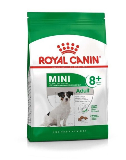 Royal Canin Mini Adult +8, 8 kg - granule pro dospělé psy malých plemen