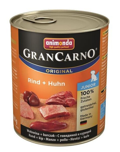 Animonda Grancarno Junior Rind + Huhn konzerva pro štěňata s hovězím a kuřecím masem 800g