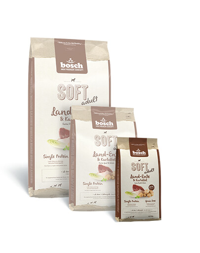 Bosch PetFood Bosch Soft kachna a brambory granule pro dospělé psy s citlivým žaludkem 1 kg