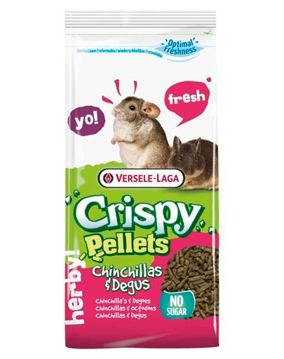 Versele-Laga Crispy Pellets Chinchillas & Degus 1 kg krmivo pro činčily