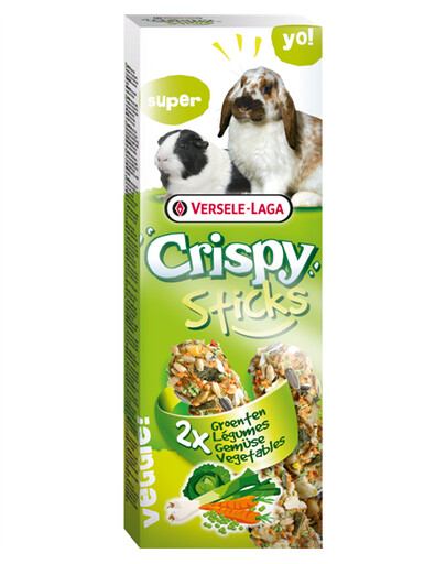 Versele-Laga Crispy Sticks Rabbits/Guinea Pigs 2 zeleninové tyčinky pro králíky a morčata 110 g