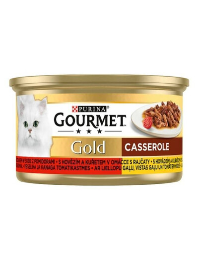 Purina Gourmet Gold konzerva s hovězím a kuřecím masem 85 g