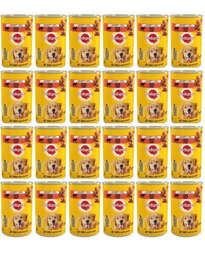 PEDIGREE Adult Beef Jelly Can 24x400 g mokré krmivo pro psy s hovězím masem 24x400 g