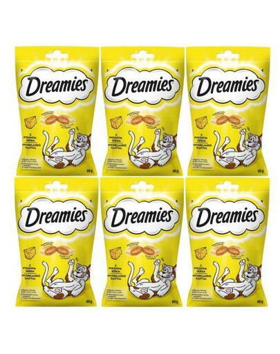 DREAMIES 6x60 g kočičí pamlsek s lahodným hovězím masem