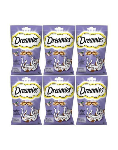 DREAMIES 6x60 g kočičí pamlsek s lahodnou kachnou