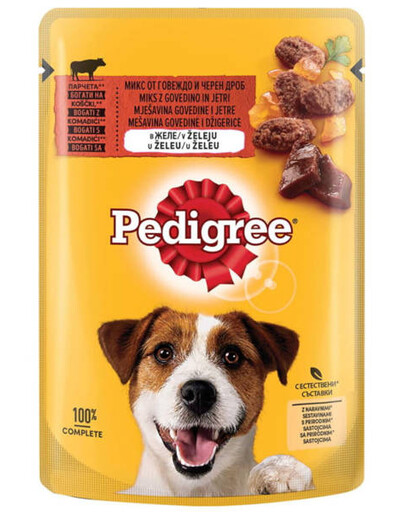 PEDIGREE Adult kapsičky pro psy, hovězí maso a játra v želé 24x 100 g