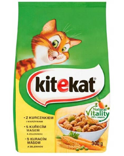 KITEKAT Natural Vitality granule pro kočky kuře a zelenina 14x 300 g