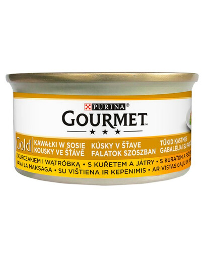 Purina Gourmet Gold konzerva s kuřecím masem a játry 85 g 