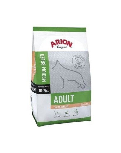 Arion Original Adult Medium Bread Salmon & Rice 12 kg - granule pro dospělé psy středních plemen s lososem a rýží