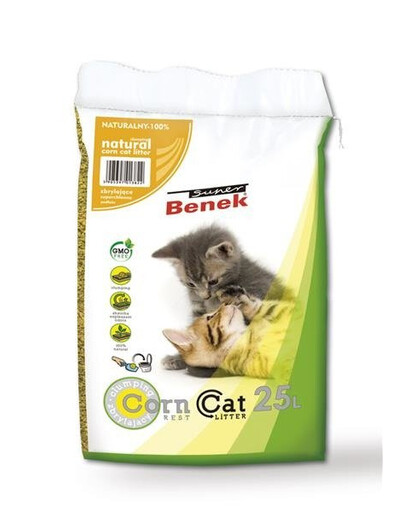 Certech Super Benek Corn Cat Natural kukuřičné stelivo pro kočky 25 l