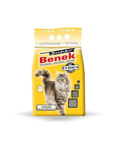 Super Benek OPTIMUM Natural přírodní stelivo pro kočky bez zápachu 5 l