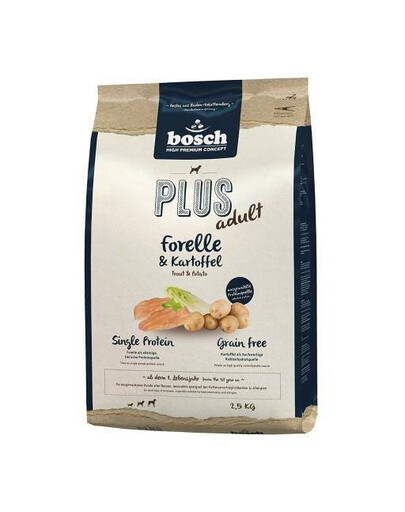 BOSCH Plus pstruh a brambory 2,5 kg