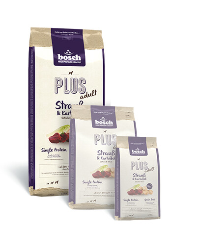 Bosch PetFood Bosch Plus Soft Ostrich & Potatoes granule pro psy s citlivým žaludkem Ostrich & Potatoes 12,5 kg