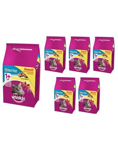 WHISKAS Steril pro dospělé sterilizované kočky s kuřecím masem 1,4 kg x 6