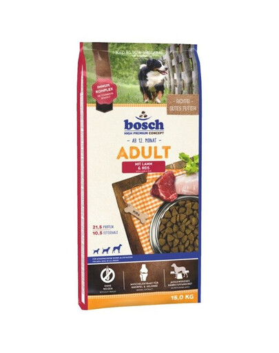 Bosch Adult Lamb & Rice 15 kg granule pro dospělé psy jehněčí s rýží