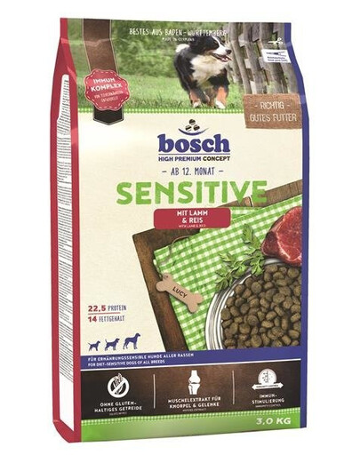 Bosch PetFood Bosch Sensitive Lamb & Rice 3 kg granule pro psy jehněčí s rýží