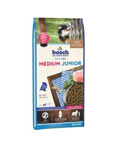 Bosch Medium Junior 15 kg granule pro štěňata střední velikosti