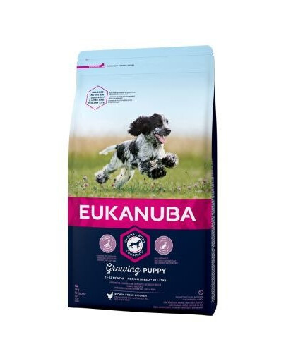 Eukanuba Puppy Medium Breed Chicken granule pro psy kuřecí 15 kg