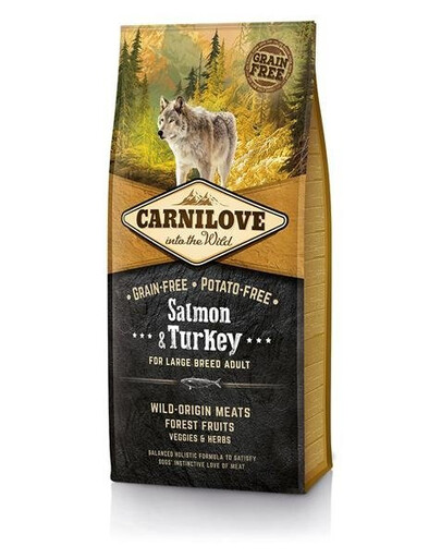 Carnilove Salmon & Turkey For Large Breed Adult 12 kg granule pro dospělé psy velkých plemen s lososem a krůtou