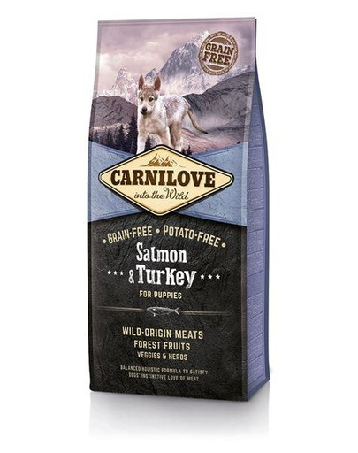 Carnilove Salmon & Turkey For Puppies granule pro štěňata losos krůta 12 kg