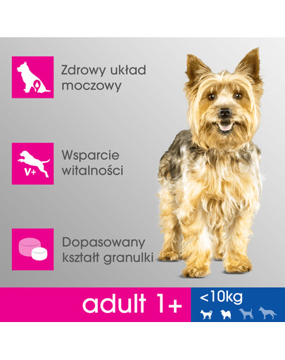 Perfect Fit Adult 1+ XS/S granule pro dospělé psy malých plemen s vysokým obsahem kuřecího masa 825 g