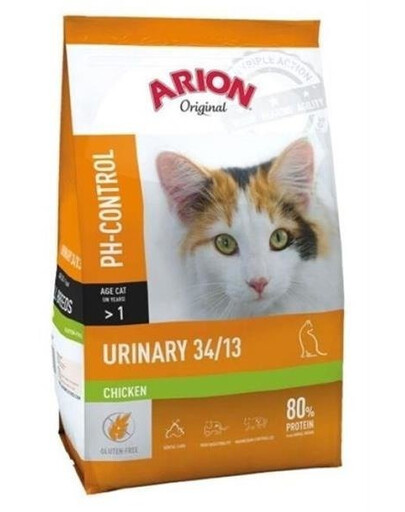Arion Original PH - Control Cat Urinary Tract Chicken granule s kuřecím masem pro kočky s poruchami močových cest, 7,5 kg