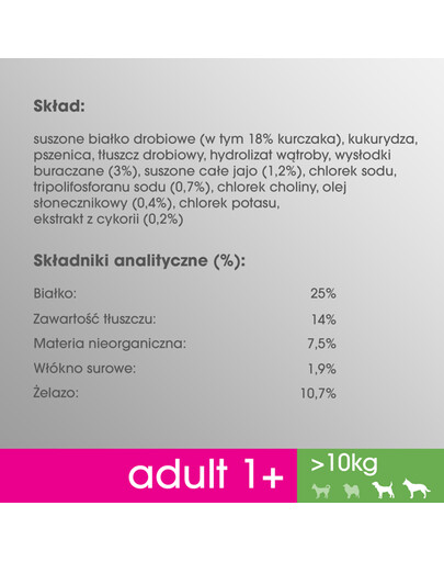 Perfect Fit Adult 1+ Rich in Chicken M/L 825 g granule pro dospělé psy středních a velkých plemen 825 g