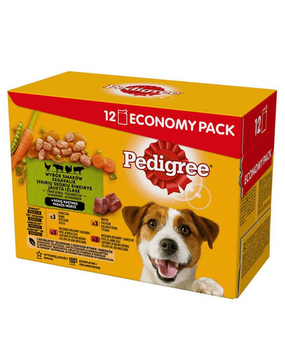 PEDIGREE kapsička pro dospělé psy Mix příchutí 12x100 g - krmivo pro psy 12x100 g