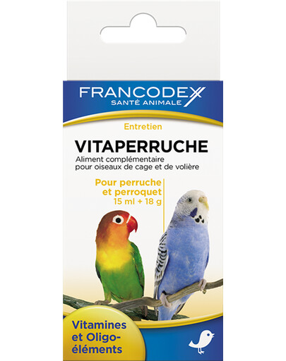 Francodex Witaminy dla papug 15 ml + 18 g