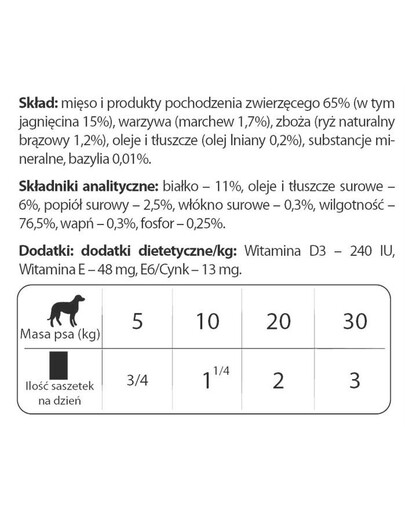 Dolina Noteci Premium jehněčí taška pro psy 500g