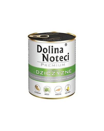 Dolina Noteci Premium Rich in Game 800 g konzerva pro psy zvěřina