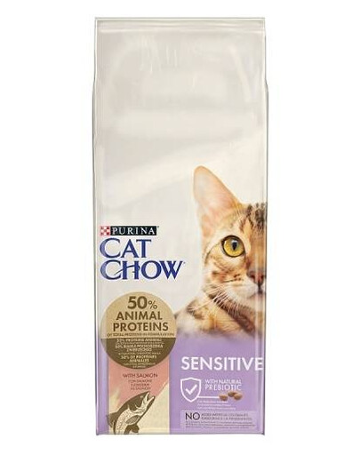 Purina Cat Chow Sensitive Ricco in Salmone granule pro kočky s citlivým trávicím traktem 15 kg