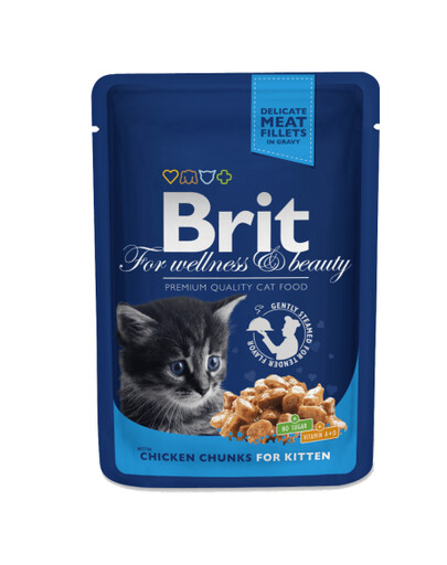 Brit For Wellness & Beauty Chicken Chunks for Kitten 100 g 