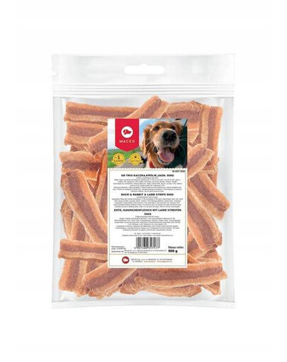 Maced svačina pro psy s kachna, králík, jehněčí 500 g 