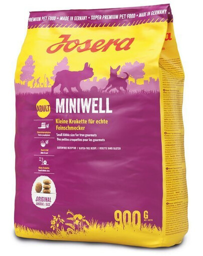 Josera Adult Miniwell 900 g granule pro dospělé psy malých plemen