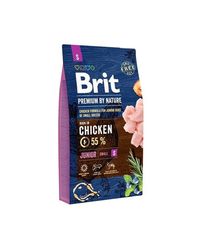 Brit Premium By Nature Junior Small Chicken granule pro mladé psy malých plemen s kuřecím masem 8 kg