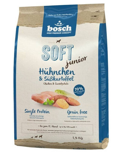 BOSCH Soft junior granule pro štěňata kuře a batáty 2,5 kg