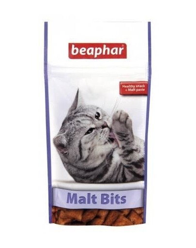 Beaphar Malt Bits pamlsek s pastou pro kočky proti pilobezoárům 35g
