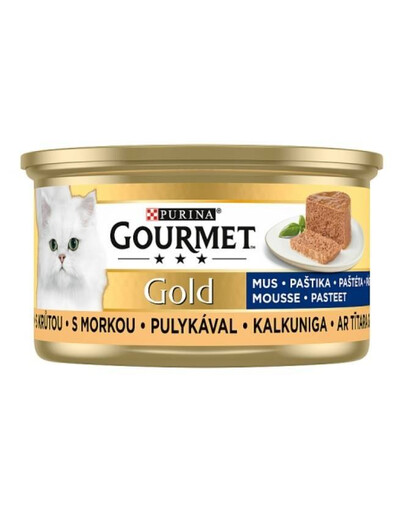 Purina Gourmet Gold Mousse paštika s krůtím masem 85 g 
