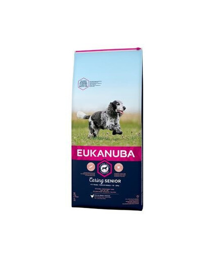 Eukanuba Caring Senior Medium Breed Chicken granule pro psy kuře 3 kg